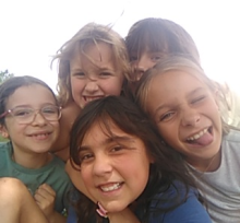 Girls having fun.